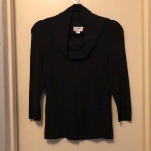 LOFT flat knit cowl neck sweater